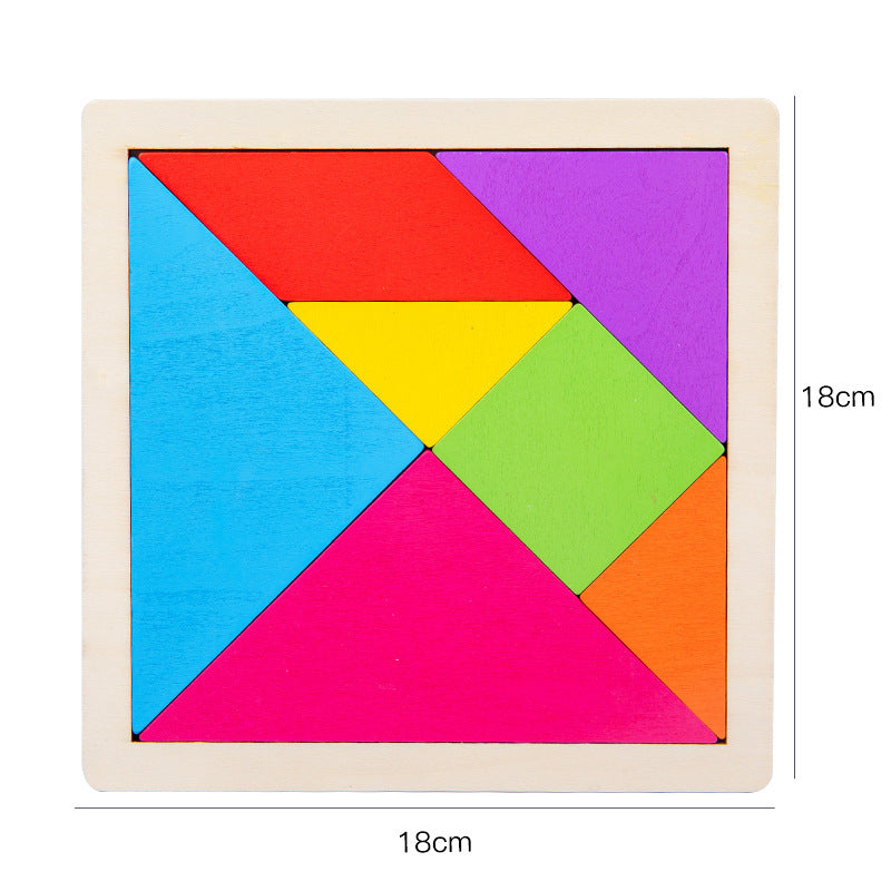 Children's Pine Tangram Early Education Patchwork Toy