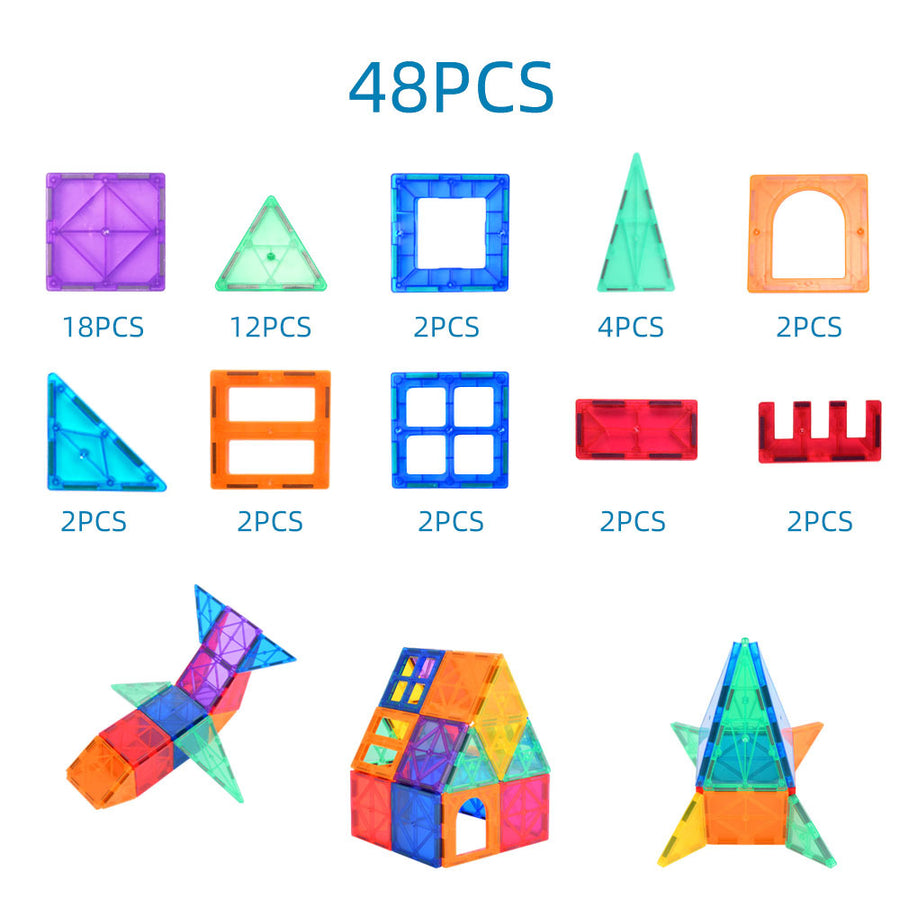 Creative Construction Magnetic Tiles Building Blocks