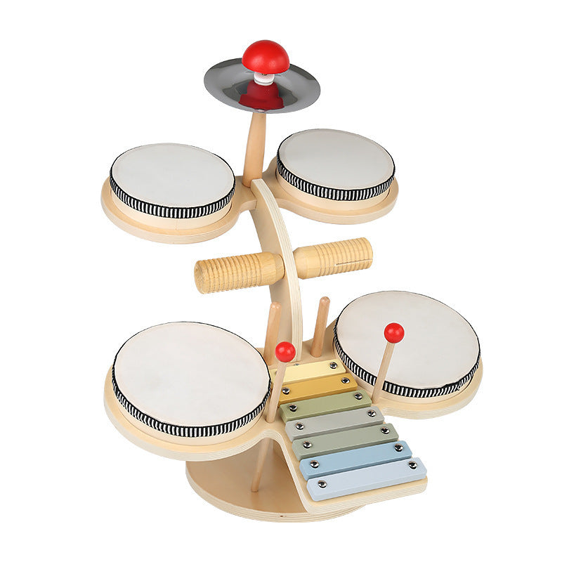 Children's Early Education Wooden Multifunctional Drum Stand