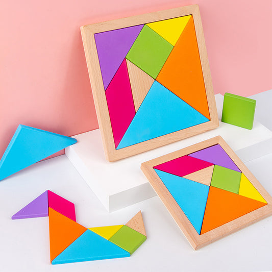 Children's Pine Tangram Early Education Patchwork Toy