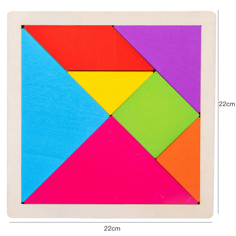 Children's Pine Tangram Early Education Patchwork Toy