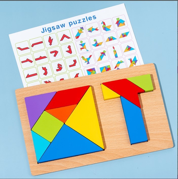 Children's Pine Tangram Early Education Patchwork Toy